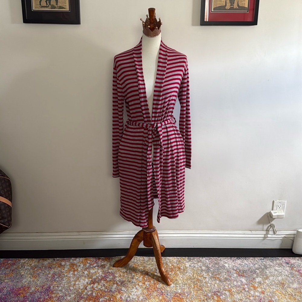 NWOT Michael Stars Red and White Striped Cardigan